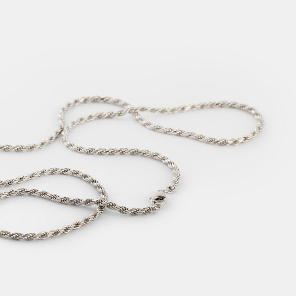 Serge Denimes Silver Rope Necklace