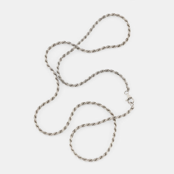 Serge Denimes Silver Rope Necklace