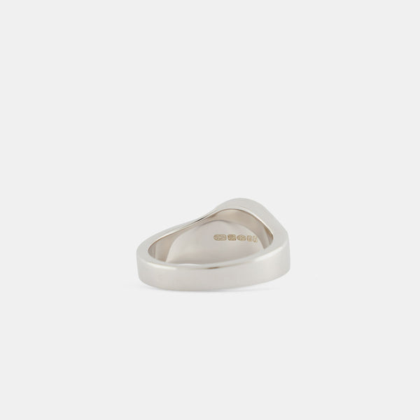 Serge Denimes Silver Round Mother Of Pearl Ring