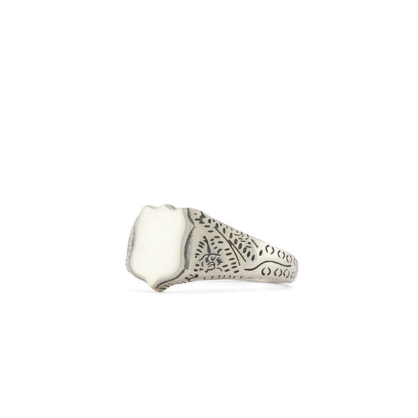 Serge Denimes Silver Shield Ring