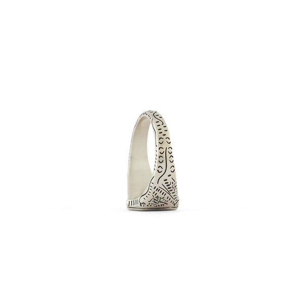 Serge Denimes Silver Shield Ring