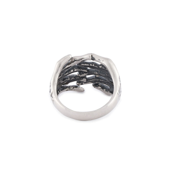 Serge Denimes Silver Skeleton Hands Ring