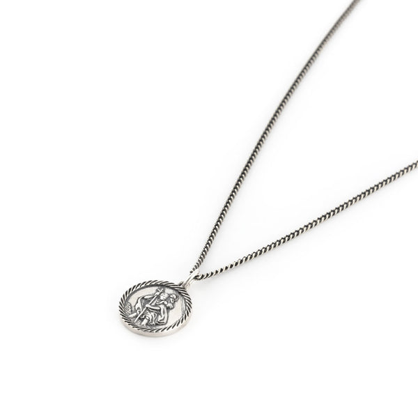 Serge Denimes Silver St Christopher Necklace
