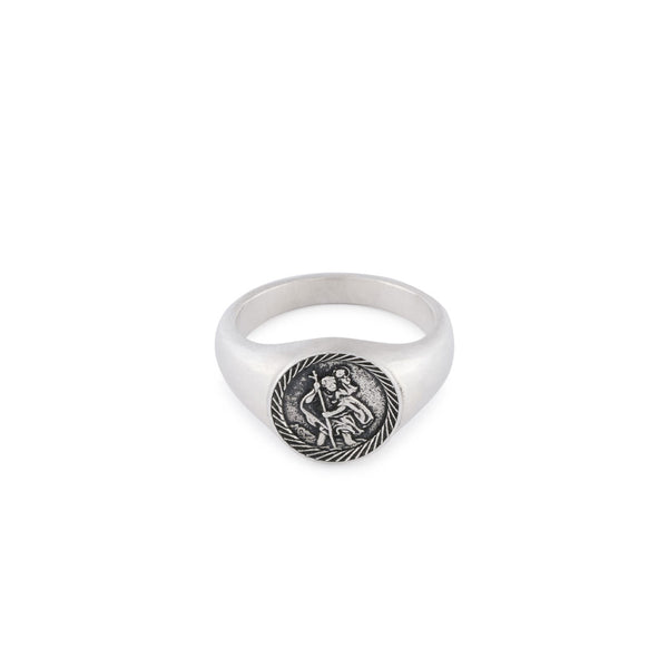 serge denimes Silver St Christopher Ring