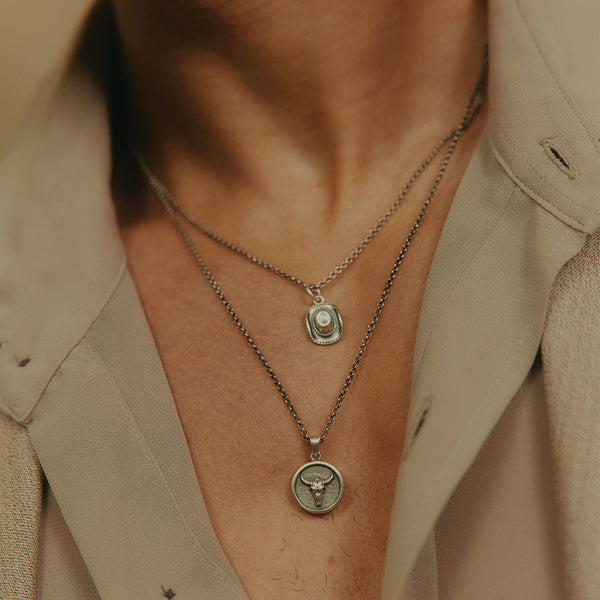 Serge Denimes Silver Stetson Necklace