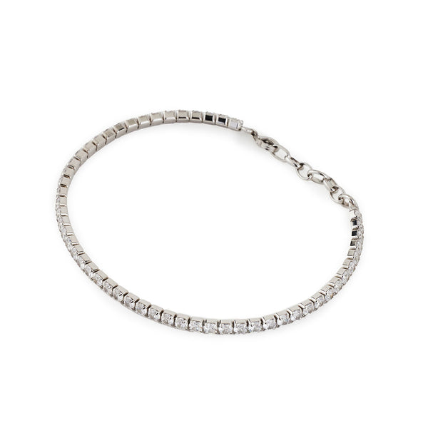 Serge Denimes Silver Tennis Chain Bracelet