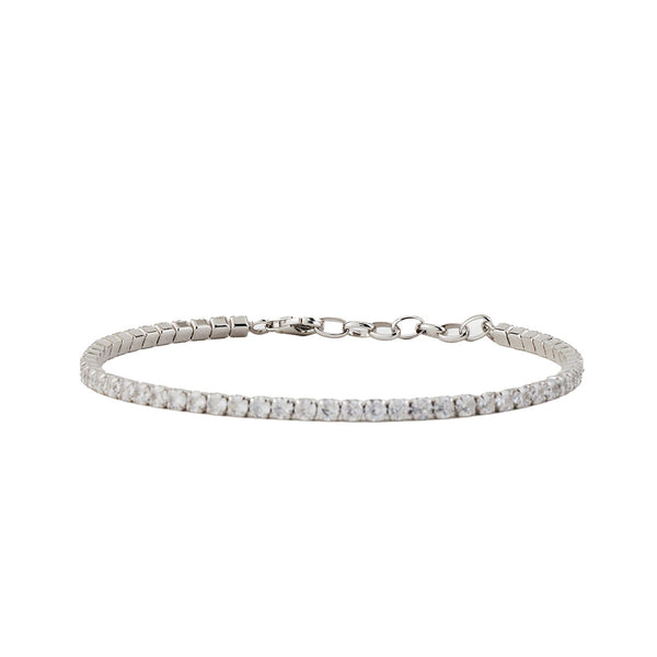 Serge Denimes Silver Tennis Chain Bracelet