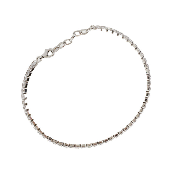Serge Denimes Silver Tennis Chain Bracelet