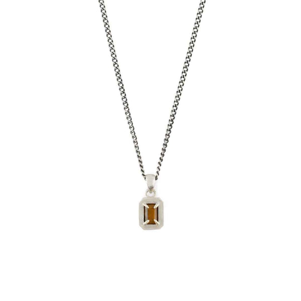 serge denimes Silver Tigers Eye Blush Necklace