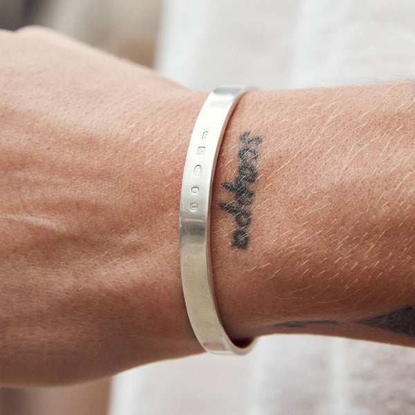 Serge Denimes Silver Traditional Hallmark Cuff