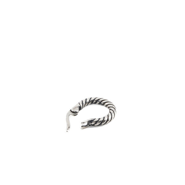 Serge Denimes Silver Twist Hoop Earring