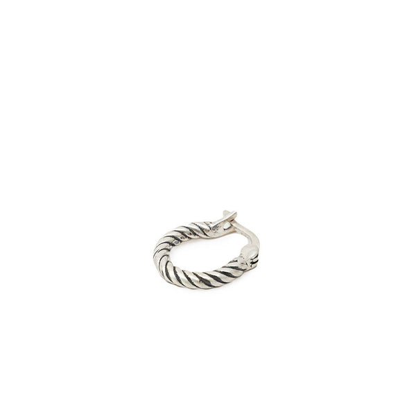 serge denimes Silver Twist Hoop Earring