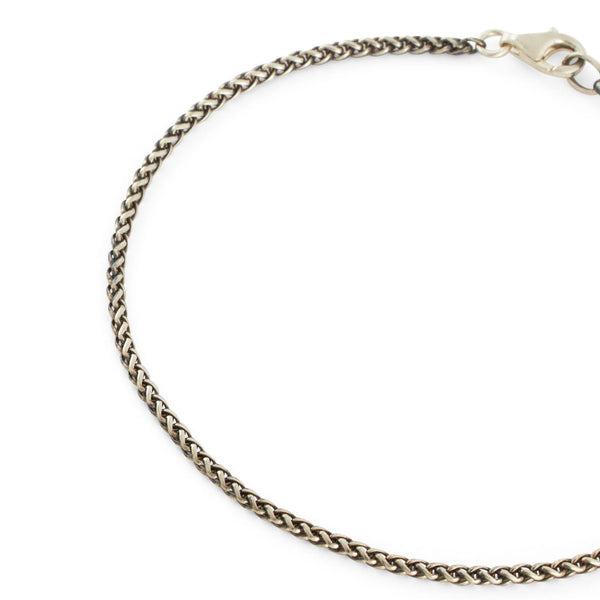 Serge Denimes Silver Wheat Chain Bracelet