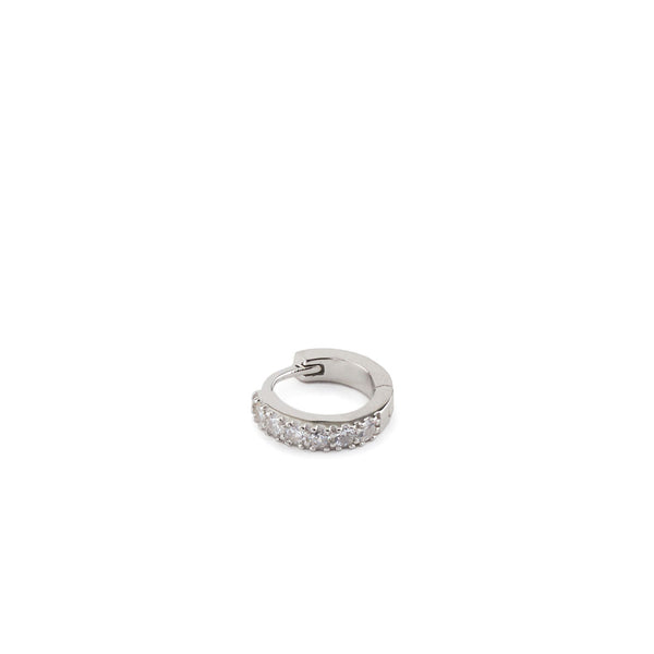 serge denimes Silver Zirconia Hoop Earring