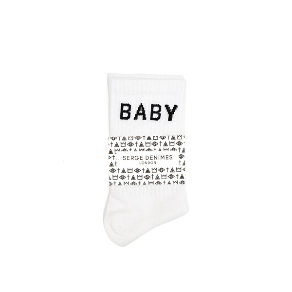 Serge Denimes White Yeah Baby Socks