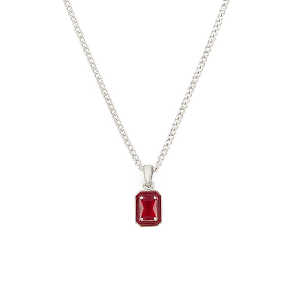 serge denimes Silver Red Blush Necklace - Limited Edition