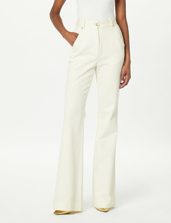 Sergio Hudson High Waist Boot Cut Trouser Light Weight Denim