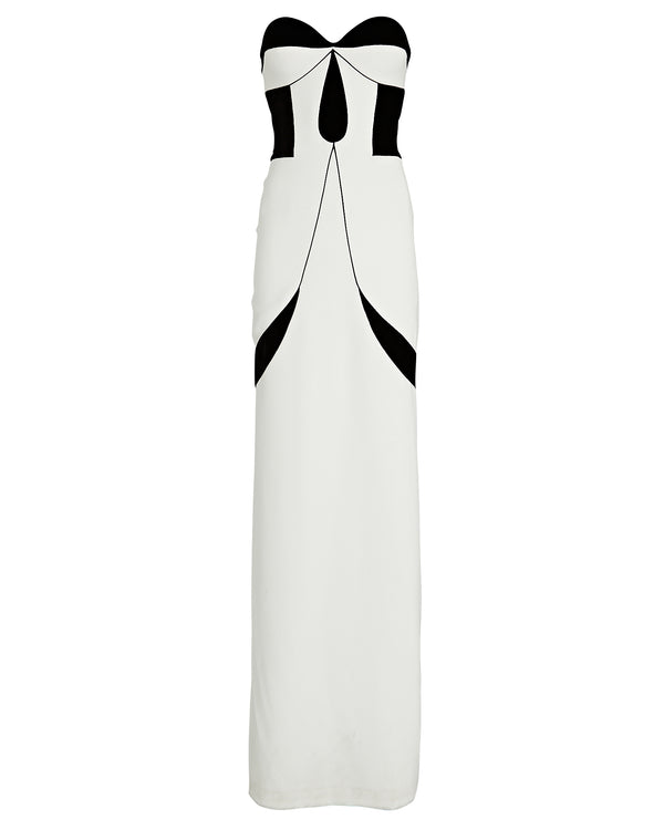 sergio hudson Art Deco Strapless Gown