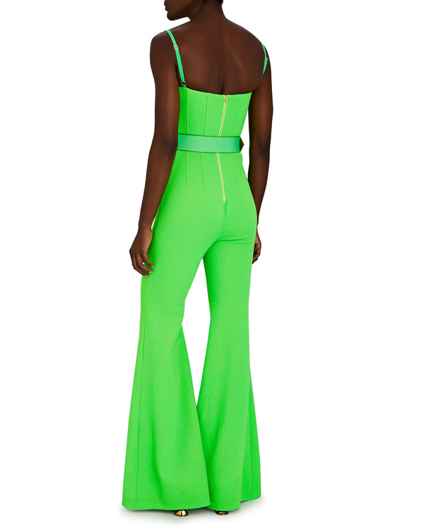 Sergio Hudson Belted Bustier Jumpsuit