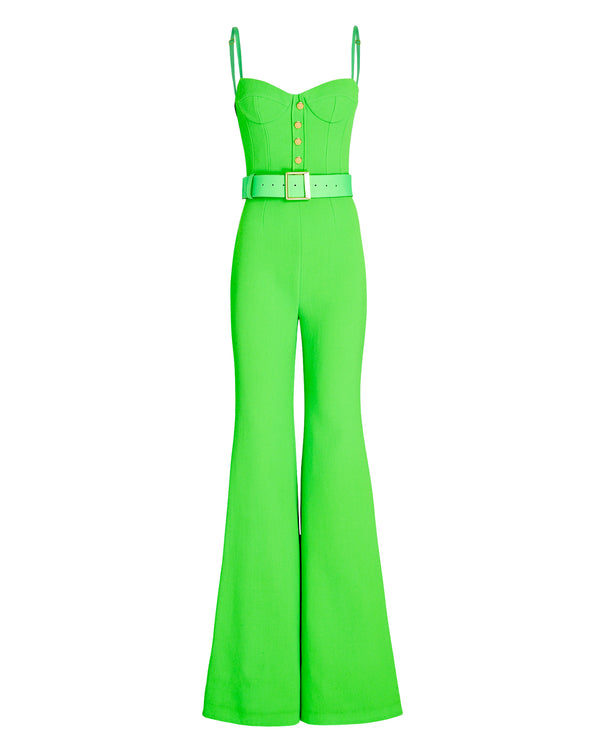 sergio hudson Belted Bustier Jumpsuit