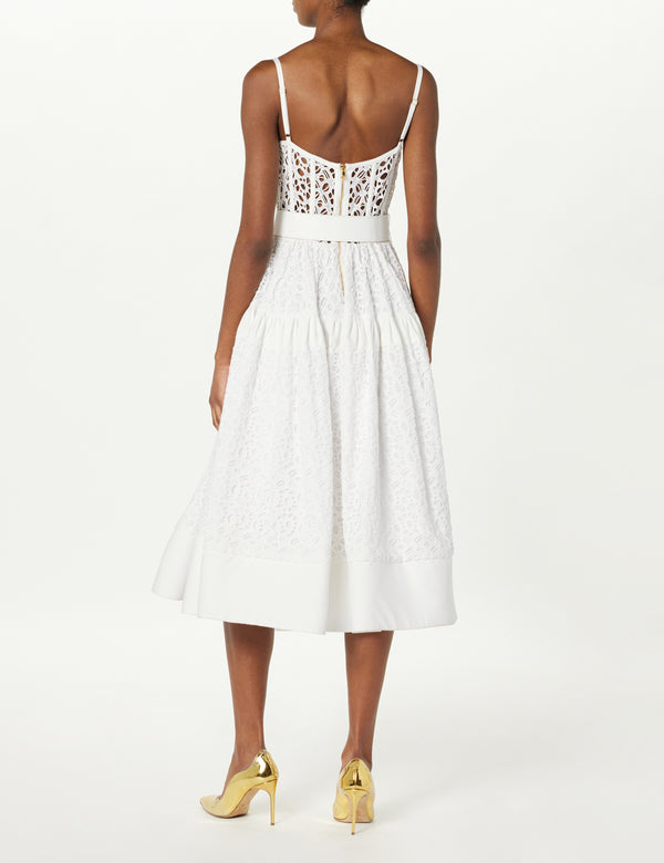 Sergio Hudson Belted Bustier Midi Dress
