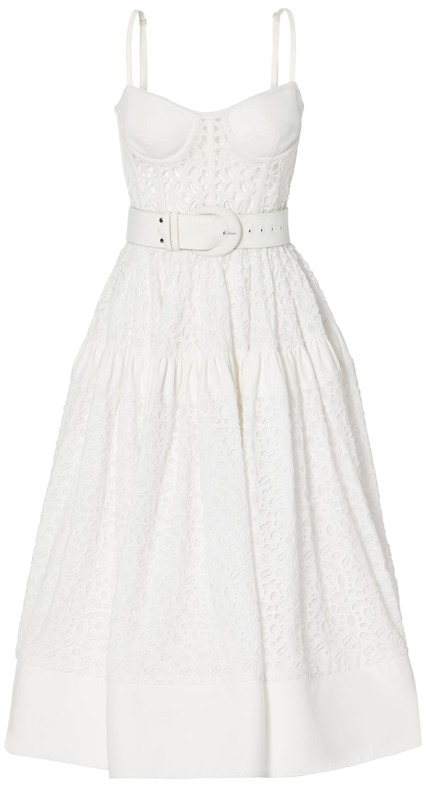 sergio hudson Belted Bustier Midi Dress