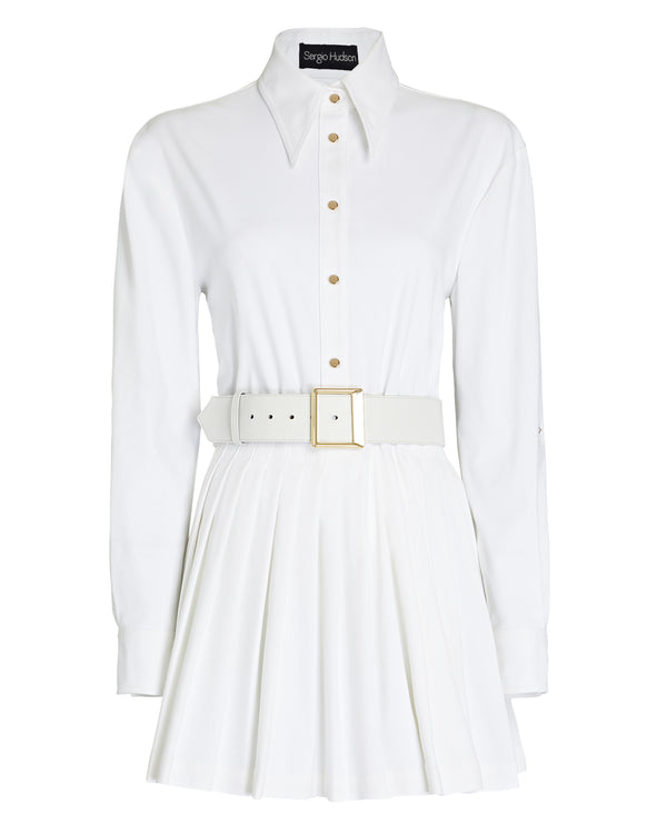 sergio hudson Belted Shirt Mini Dress