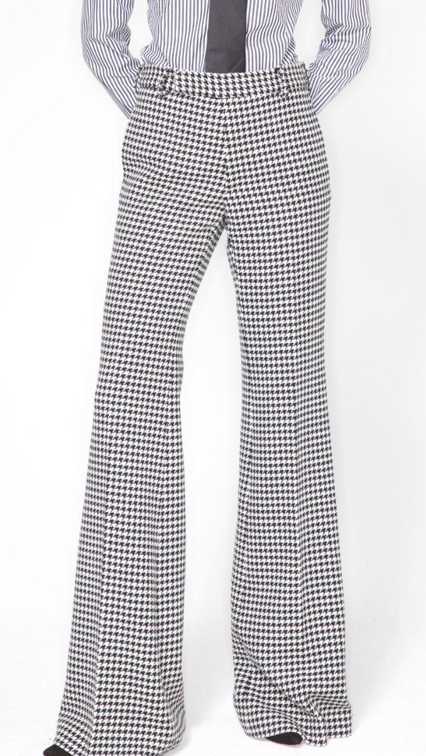 sergio hudson BOOTLEG HOUNDSTOOTH PANT