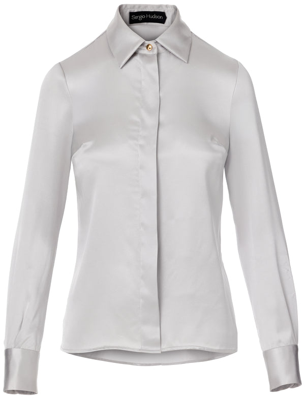 sergio hudson Button Front Body Blouse