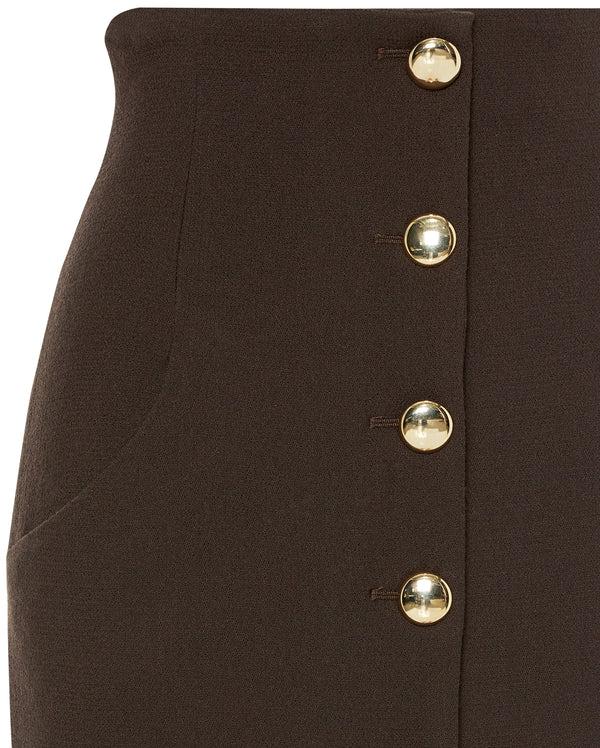 Sergio Hudson Button Front Midi Skirt