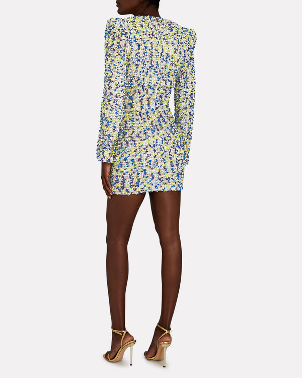 Sergio Hudson Collarless Tweed Cropped Jacket