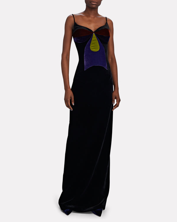 Sergio Hudson Color-block Sheath Gown