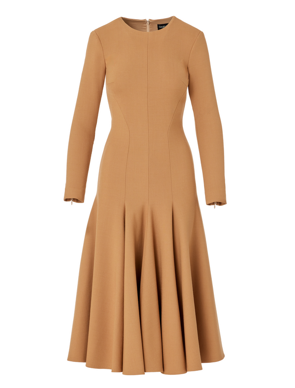 sergio hudson Crew Neck Dress w/Swing