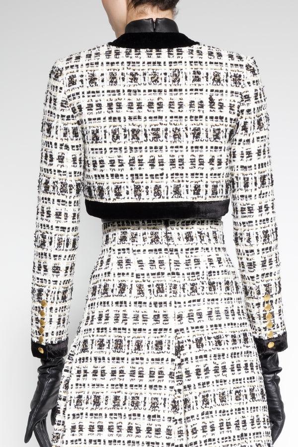 Sergio Hudson Cropped Tweed Jacket