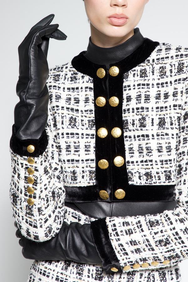 Sergio Hudson Cropped Tweed Jacket