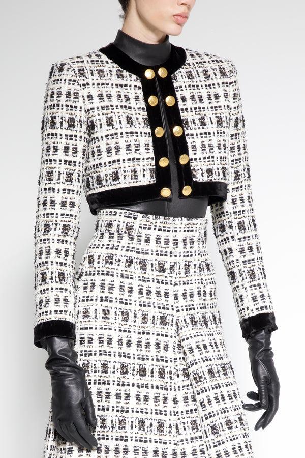 sergio hudson Cropped Tweed Jacket