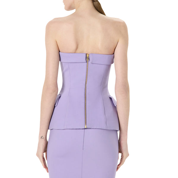 Sergio Hudson Double Breasted Bustier