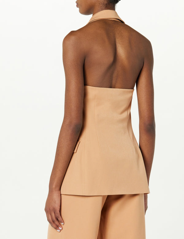 Sergio Hudson Double-Breasted Halter