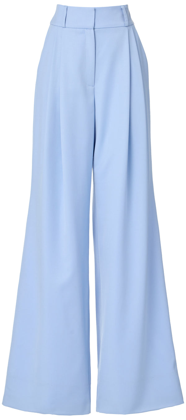 Sergio Hudson Double Pleat Wide Leg Pant (Blush)
