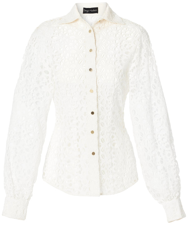 sergio hudson Drop Shoulder Button Up