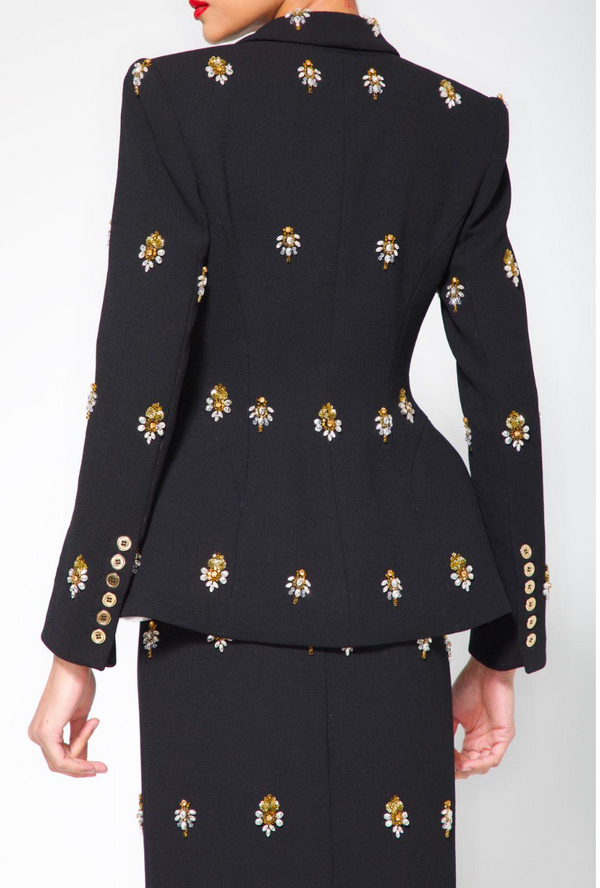 Sergio Hudson HAND EMBROIDERED EVENING BLAZER