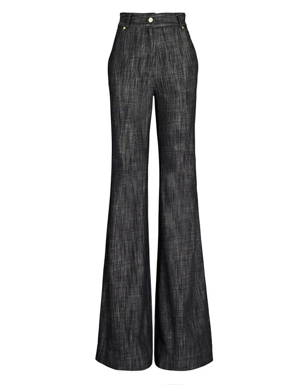sergio hudson High Waist Flared Denim Pant
