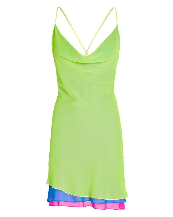 sergio hudson Layered Cowl Neck Slip Dress