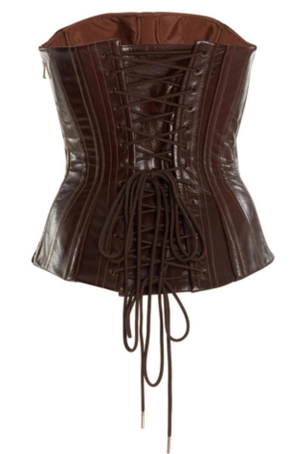 Sergio Hudson Leather Corset