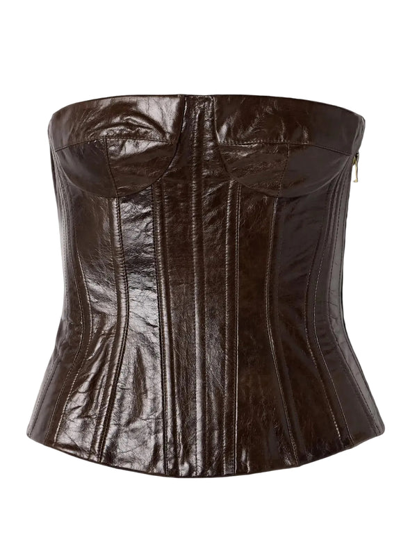 sergio hudson Leather Corset