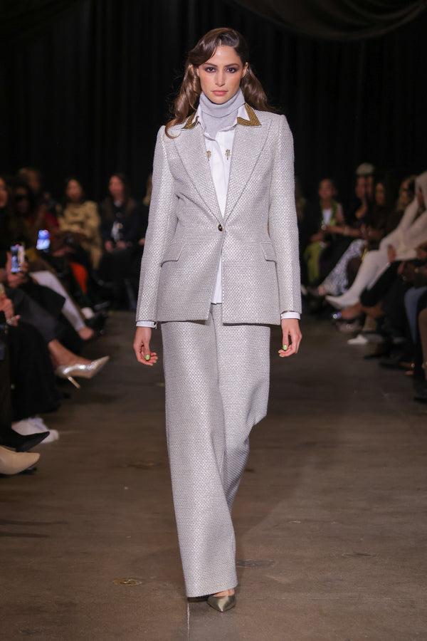 sergio hudson Metallic Tweed Classic Trouser