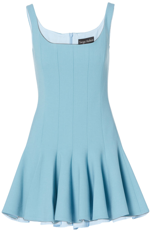 Sergio Hudson Multi-Seamed Mini Dress