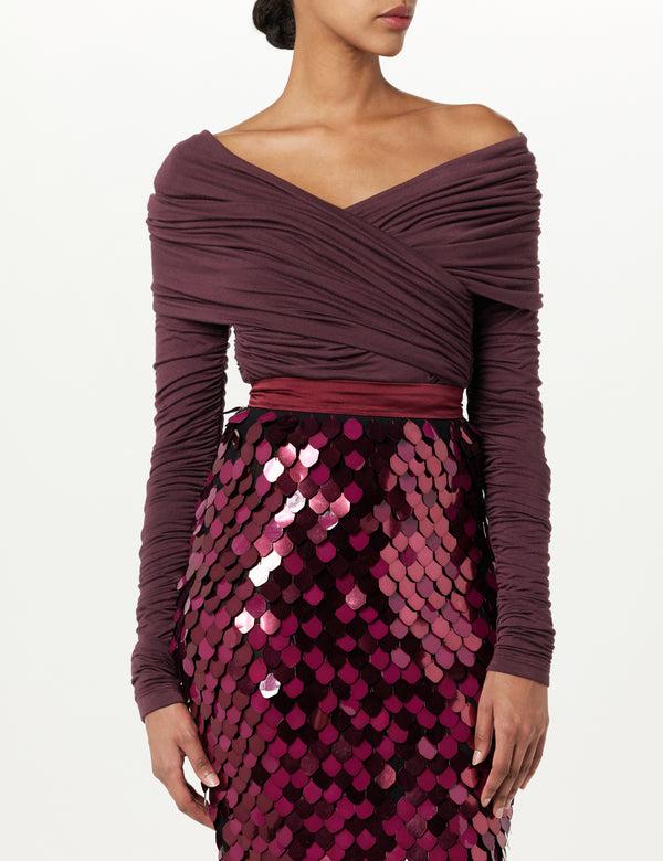 Sergio Hudson Off The Shoulder Bodysuit