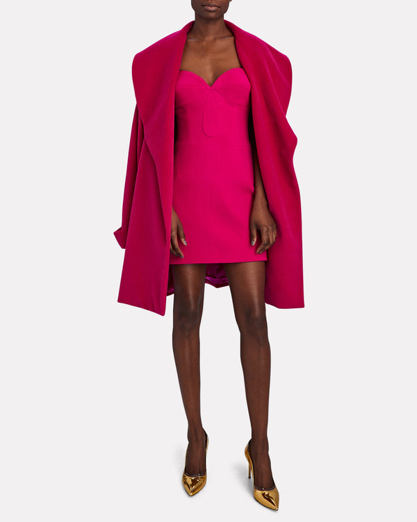 Sergio Hudson Oversized Draped Collar Car Coat