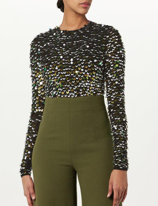 Sergio Hudson Paillette Bodysuit